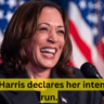 Kamala Harris declares her intention to run.